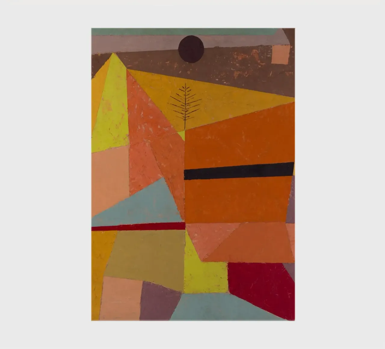 Paul Klee "Alegre paisaje de montaña" - Arte abstracto de la Bauhaus cuaderno de NorwesClub