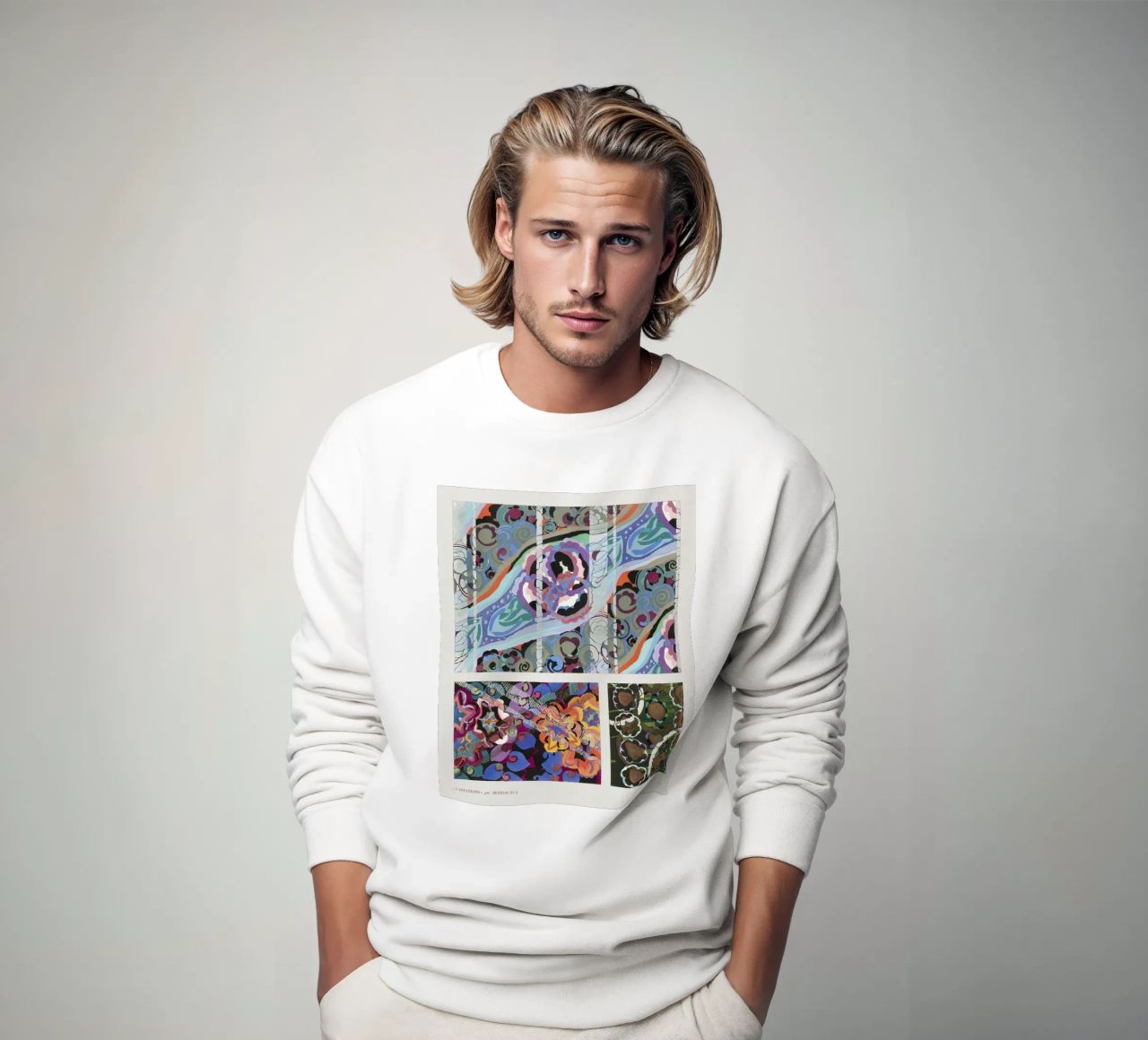 Édouard Bénédictus "Variations" - Art Deco Pattern Print sweatshirt by NorwesClub