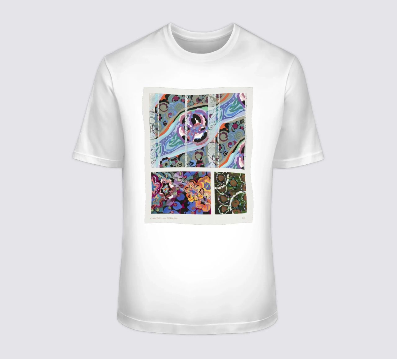 Édouard Bénédictus "Variations" - Art Deco Pattern Print t-shirt by NorwesClub