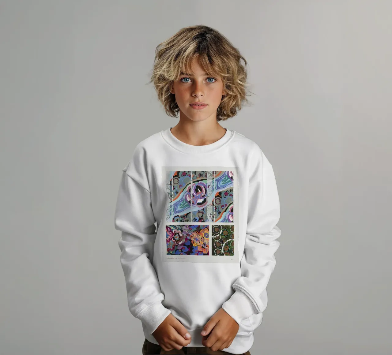 Édouard Bénédictus "Variations" - Art Deco Pattern Print sudadera para niño de NorwesClub
