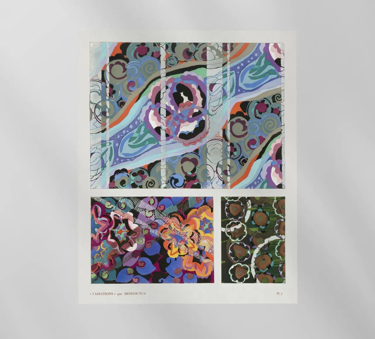 Édouard Bénédictus "Variations" - Art Deco Pattern Print lámina retroiluminada de NorwesClub