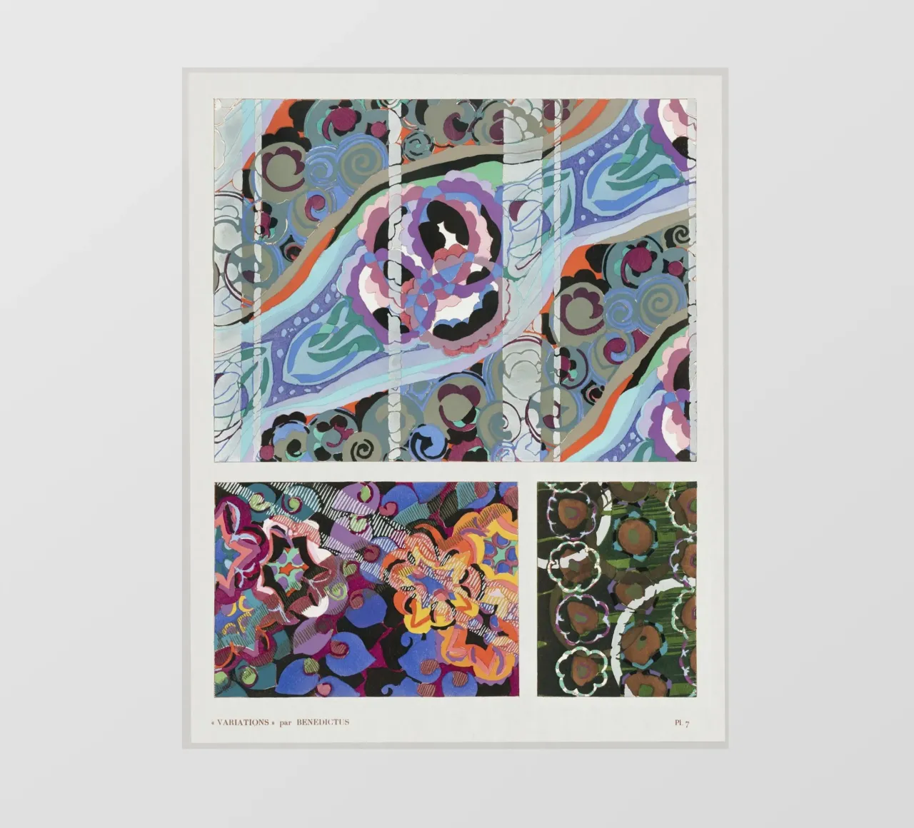 Édouard Bénédictus "Variations" - Art Deco Pattern Print lámina retroiluminada de NorwesClub