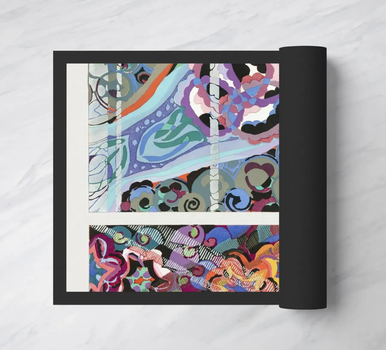 Édouard Bénédictus "Variationen" - Art Deco Pattern Print Fußmatte von NorwesClub