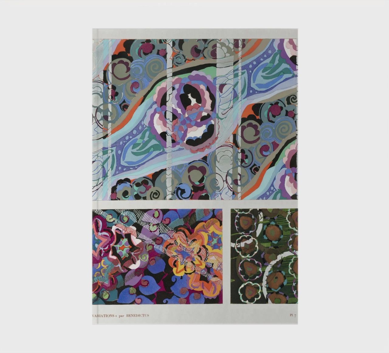 Édouard Bénédictus "Variations" - Art Deco Pattern Print carnet de notes de NorwesClub