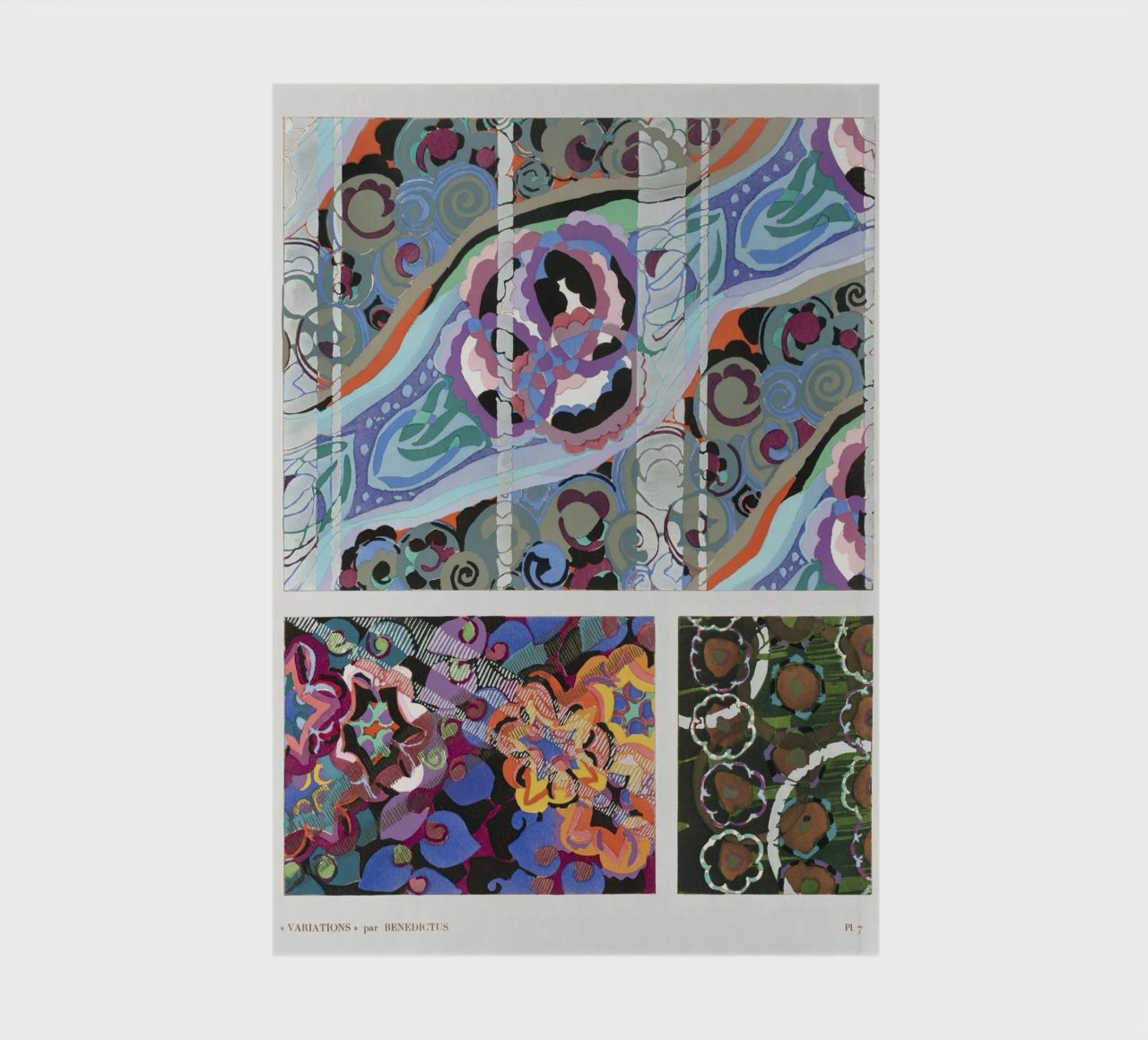Édouard Bénédictus "Variations" - Art Deco Pattern Print carnet de notes de NorwesClub