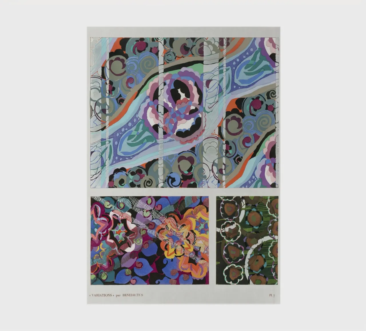 Édouard Bénédictus "Variations" - Art Deco Pattern Print carnet de notes de NorwesClub