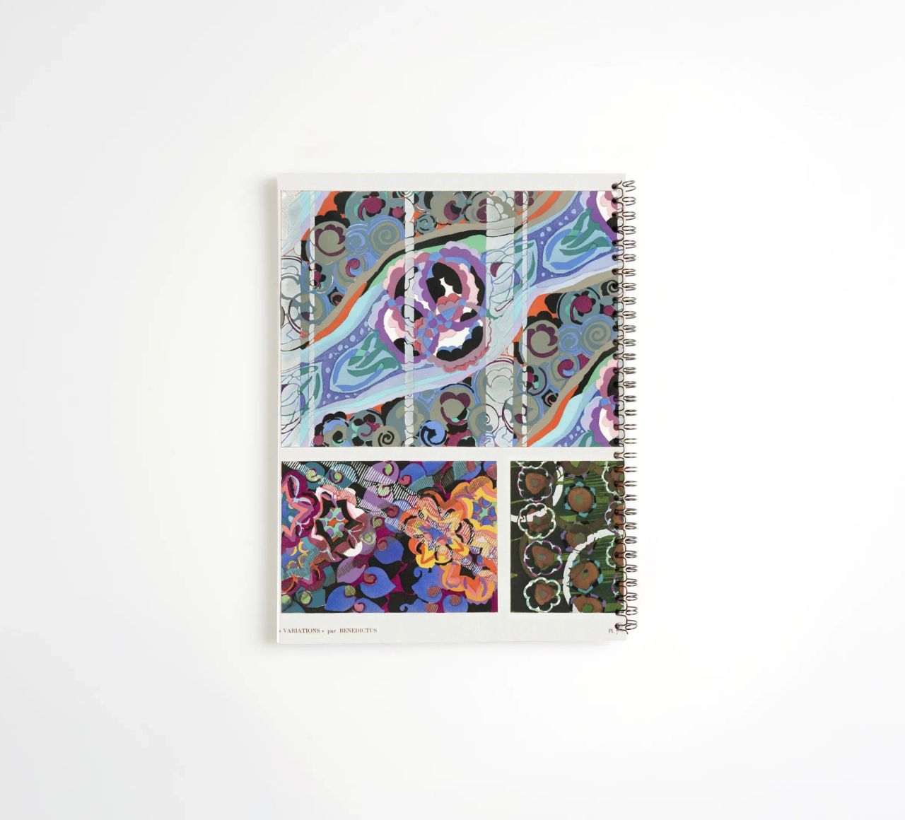 Édouard Bénédictus "Variations" - Art Deco Pattern Print spiral notebook by NorwesClub