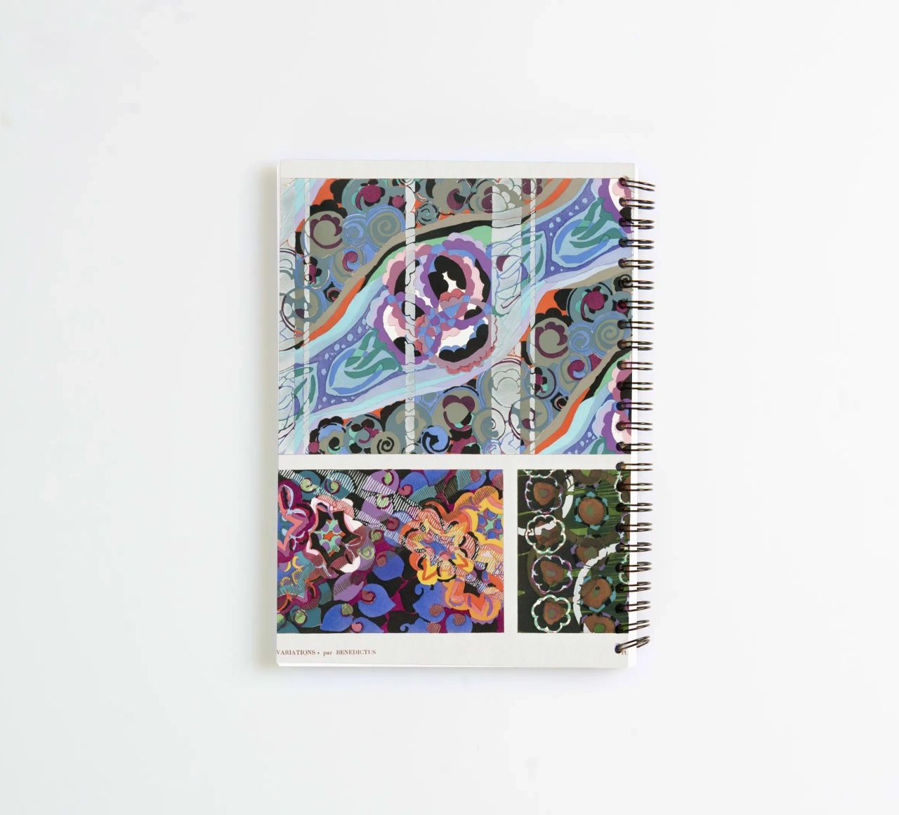 Édouard Bénédictus "Variations" - Art Deco Pattern Print spiral notebook by NorwesClub