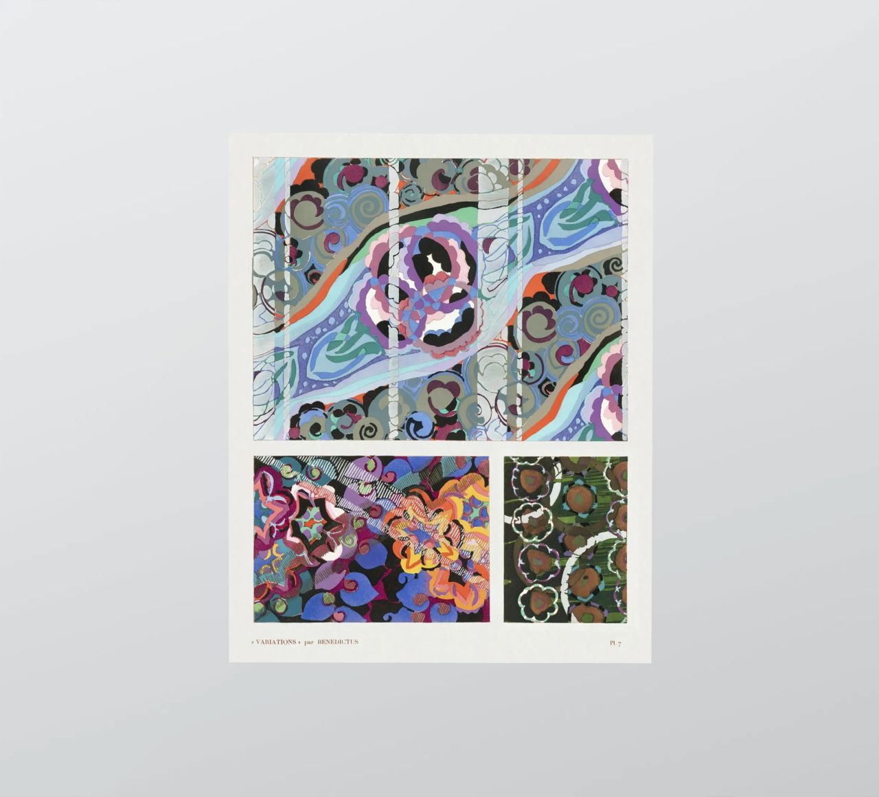 Édouard Bénédictus "Variations" - Art Deco Pattern Print sticker by NorwesClub