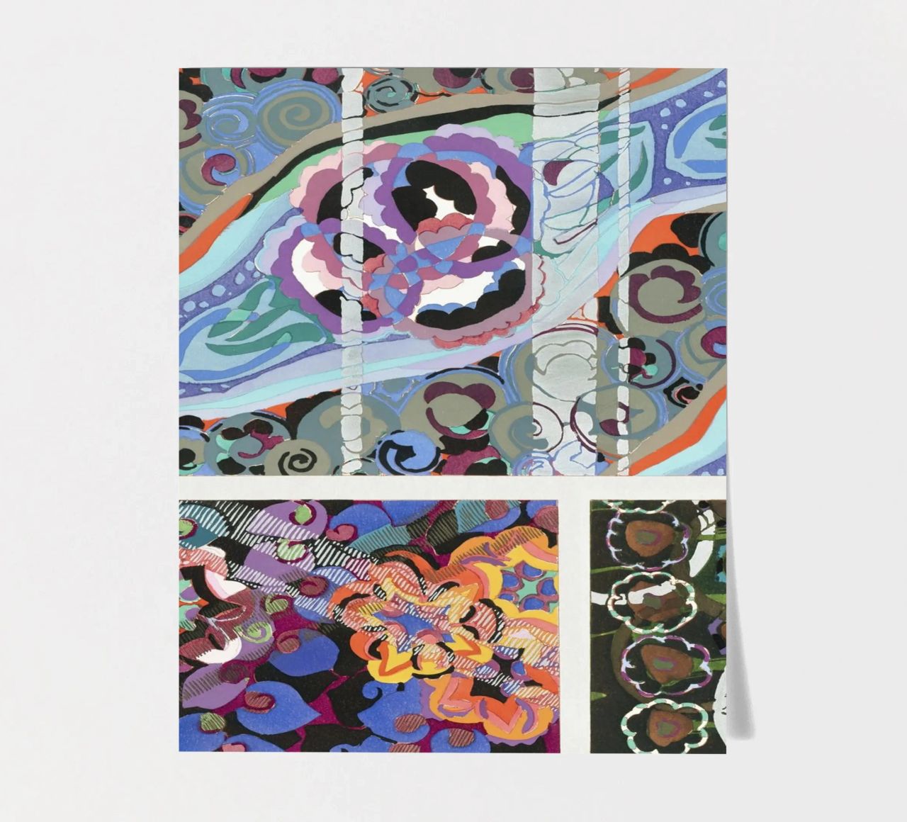 Édouard Bénédictus "Variations" - Art Deco Pattern Print sticker sheet by NorwesClub