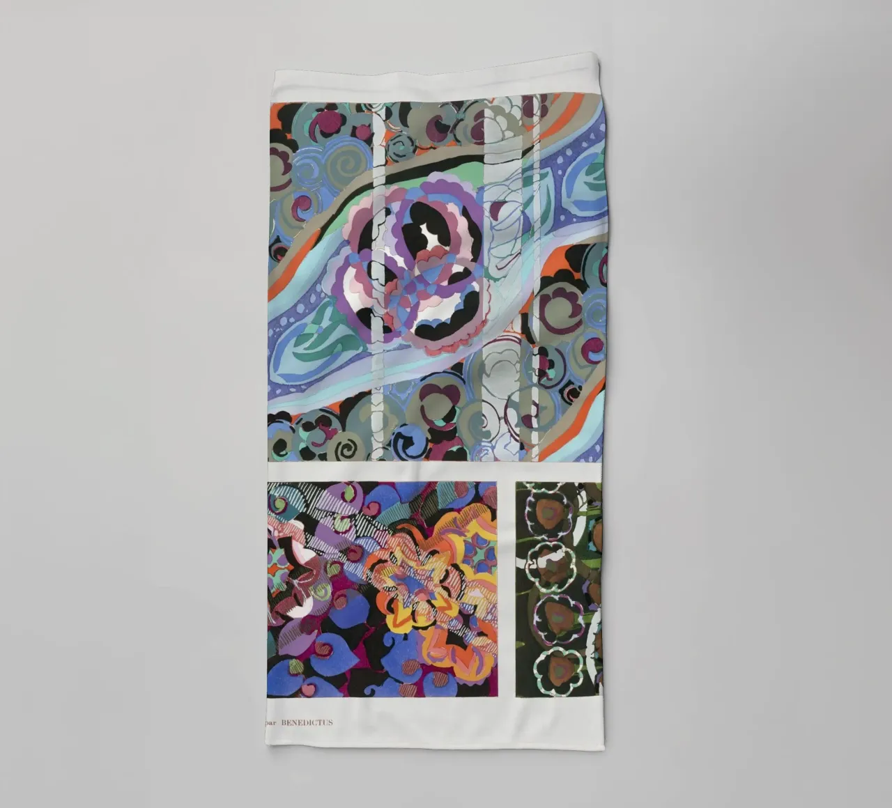 Édouard Bénédictus "Variations" - Art Deco Pattern Print serviette de bain de NorwesClub