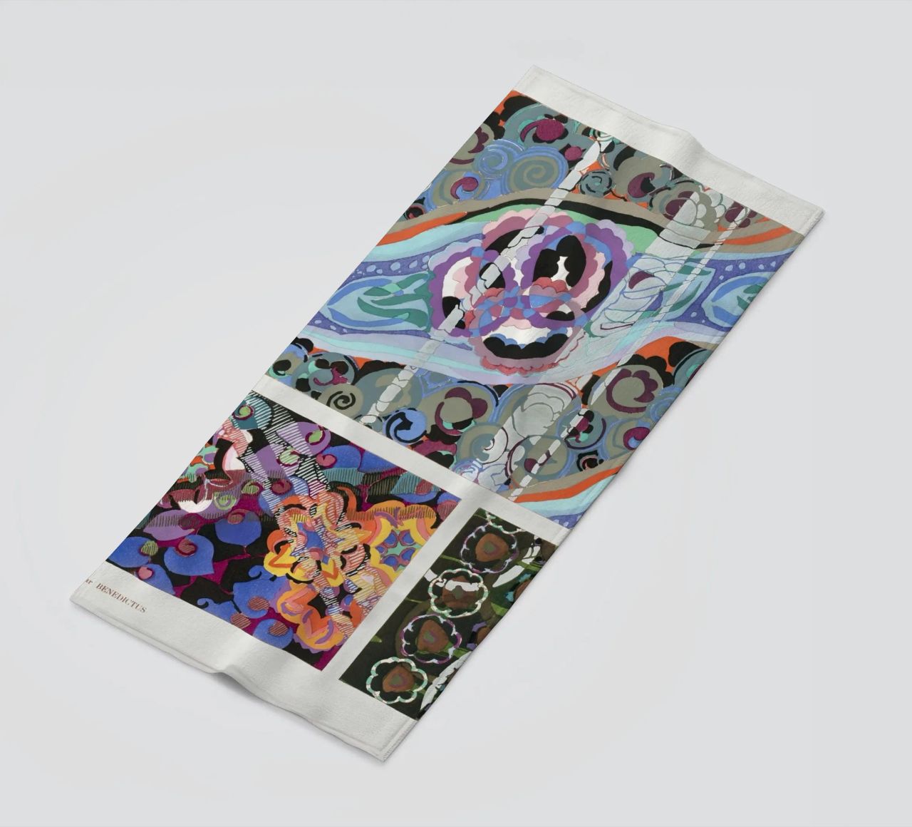 Édouard Bénédictus "Variations" - Art Deco Pattern Print beach towel by NorwesClub