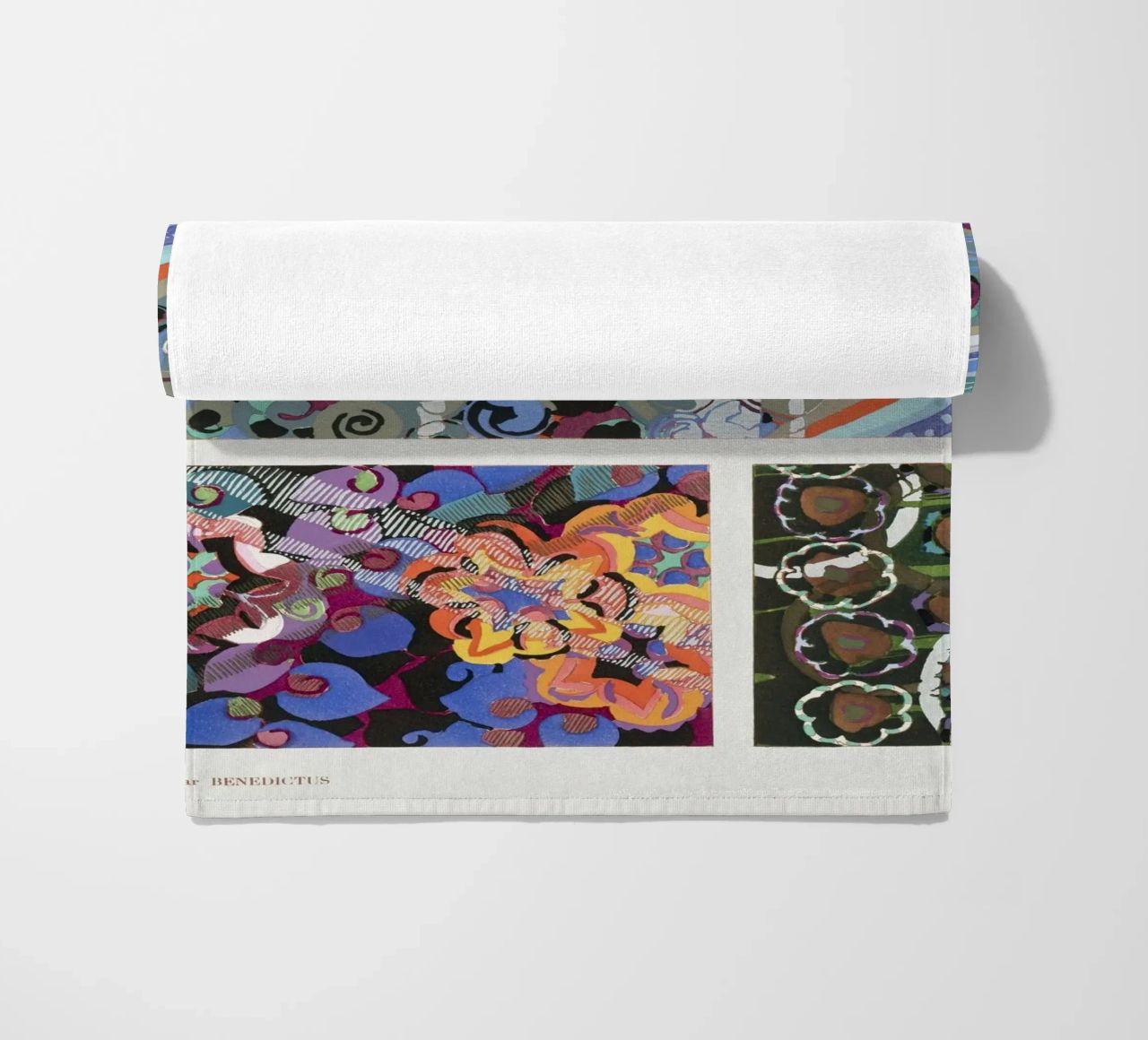 Édouard Bénédictus "Variations" - Art Deco Pattern Print beach towel by NorwesClub