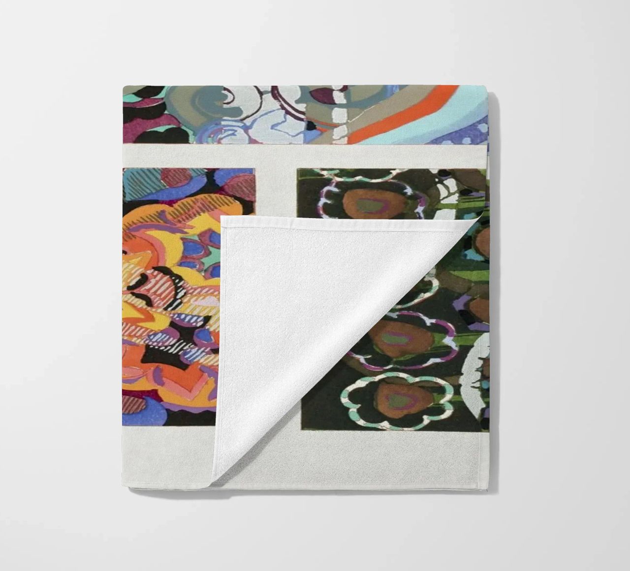 Édouard Bénédictus "Variations" - Art Deco Pattern Print beach towel by NorwesClub