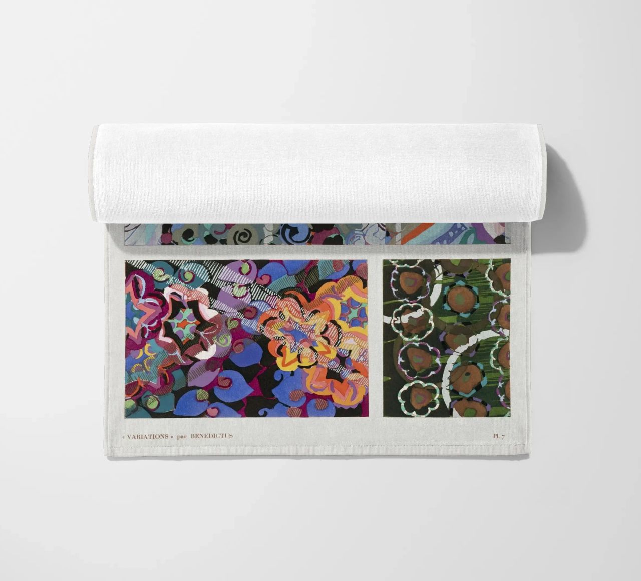 Édouard Bénédictus "Variations" - Art Deco Pattern Print beach towel by NorwesClub