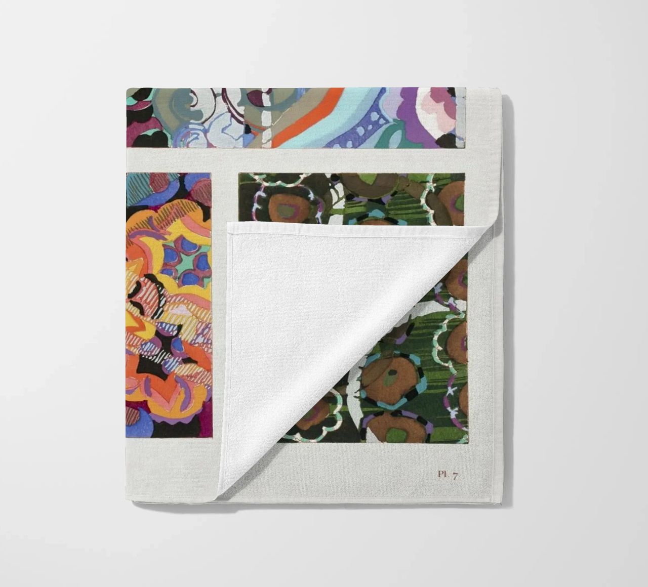 Édouard Bénédictus "Variations" - Art Deco Pattern Print beach towel by NorwesClub