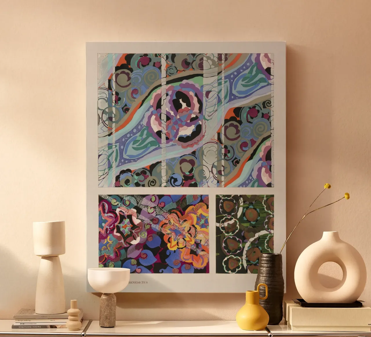 Édouard Bénédictus "Variations" - Art Deco Pattern Print lienzo de NorwesClub