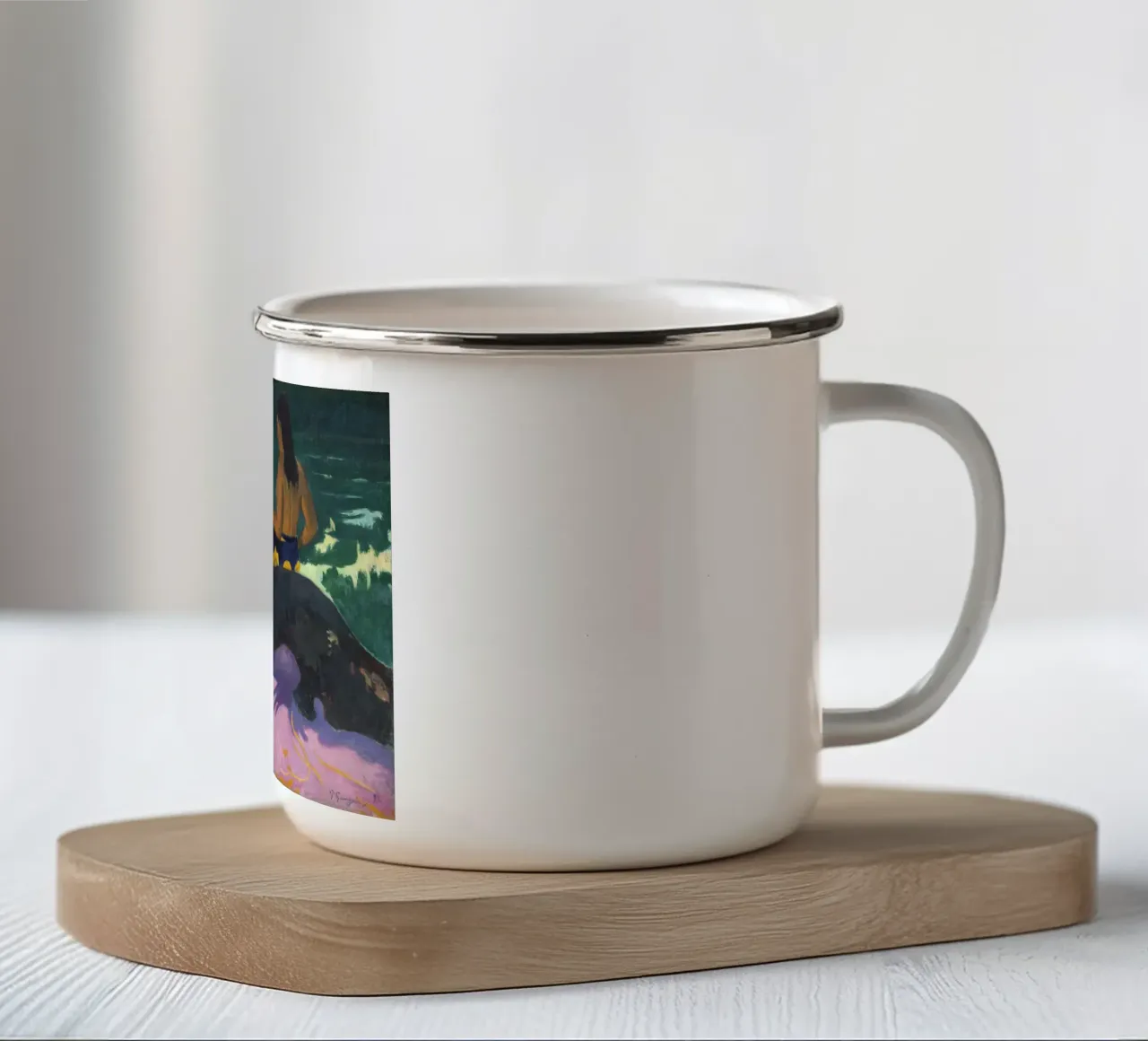 Paul Gauguin "Fatata te Miti" - Artista tahitiano post-impressionista tazza in smalto da NorwesClub