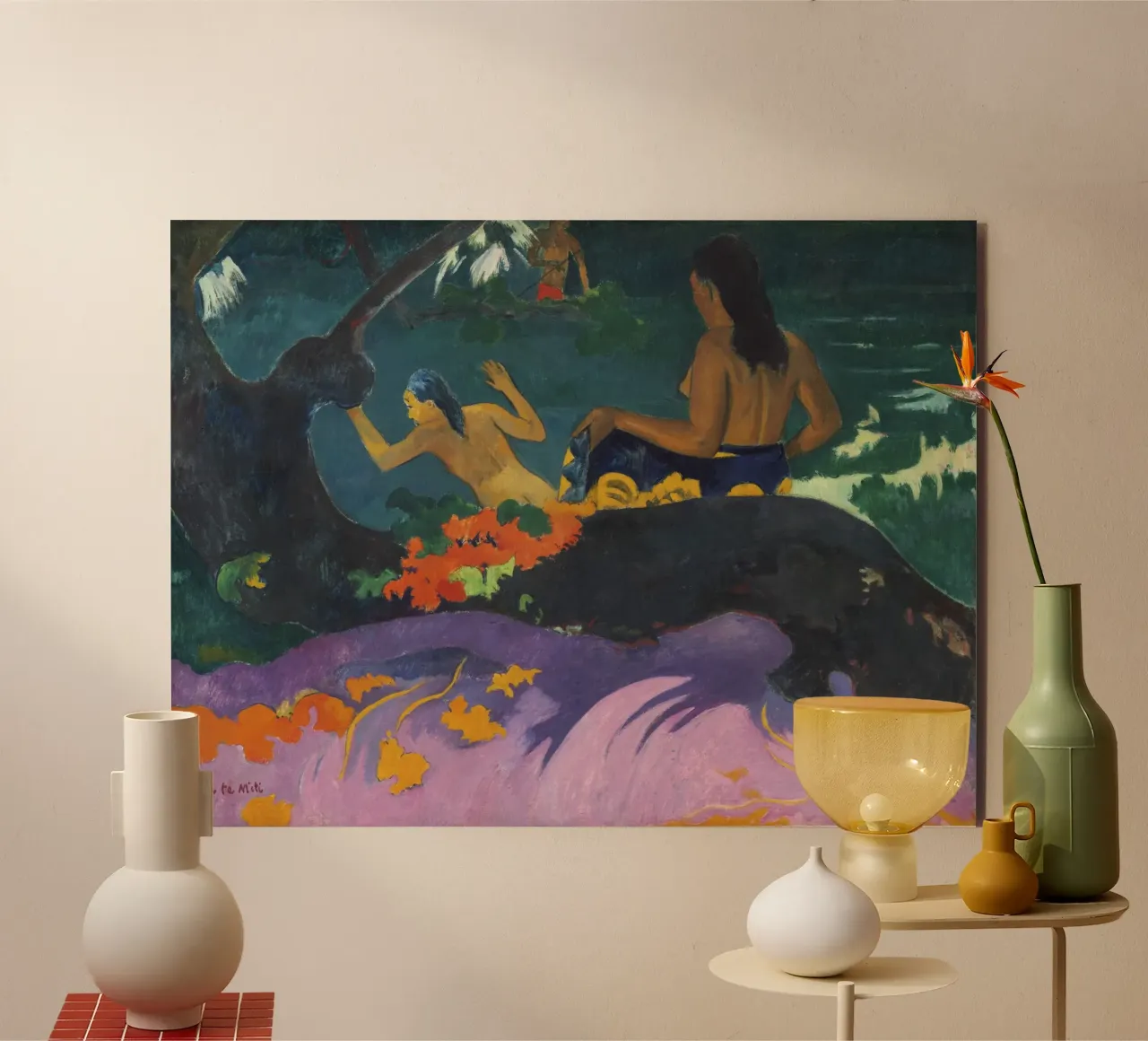 Paul Gauguin "Fatata te Miti" - Artista tahitiano post-impressionista alluminio dibond da NorwesClub