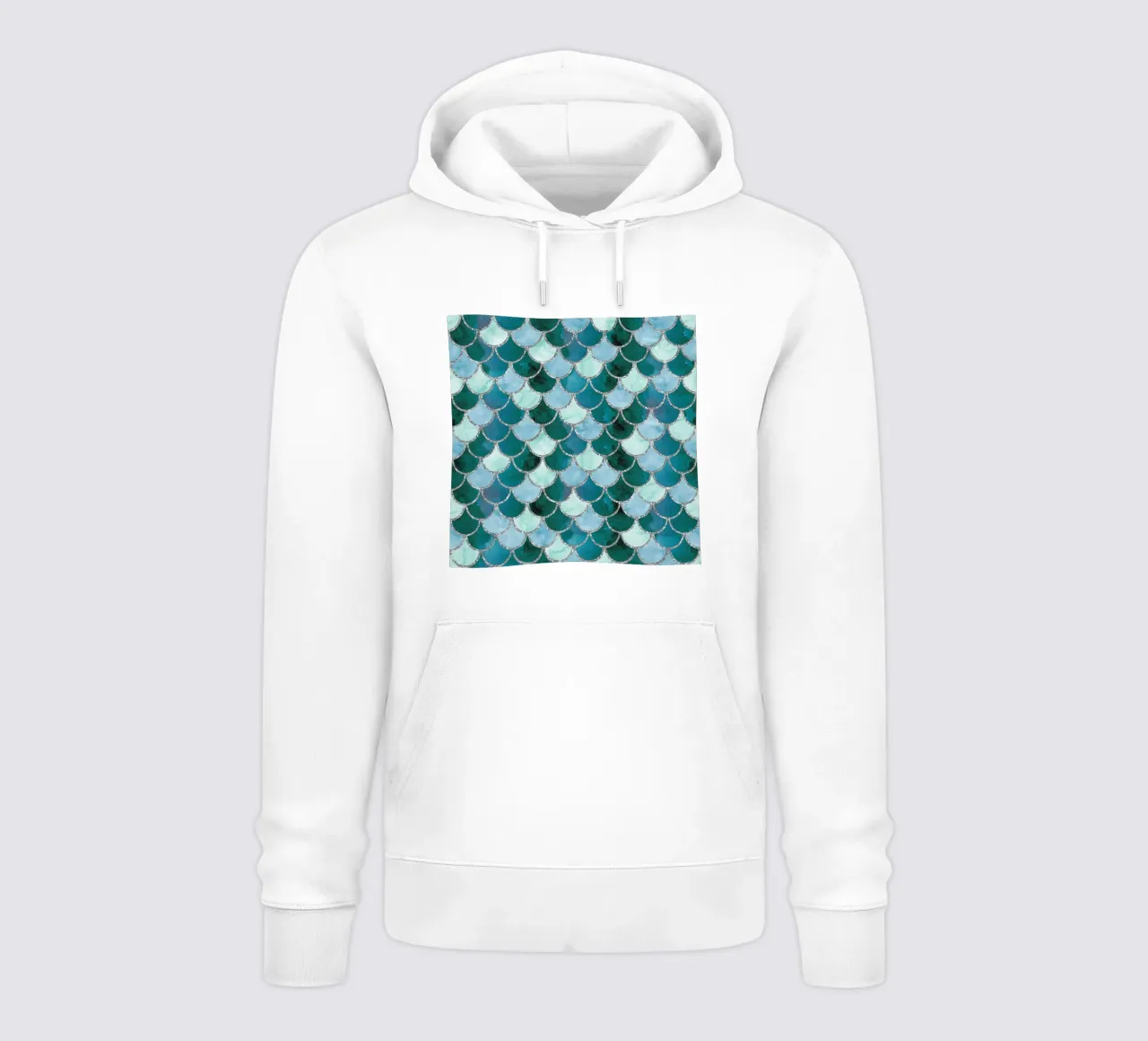Scaglie di sirena in Soft Aqua felpa con cappuccio da Happy Littles