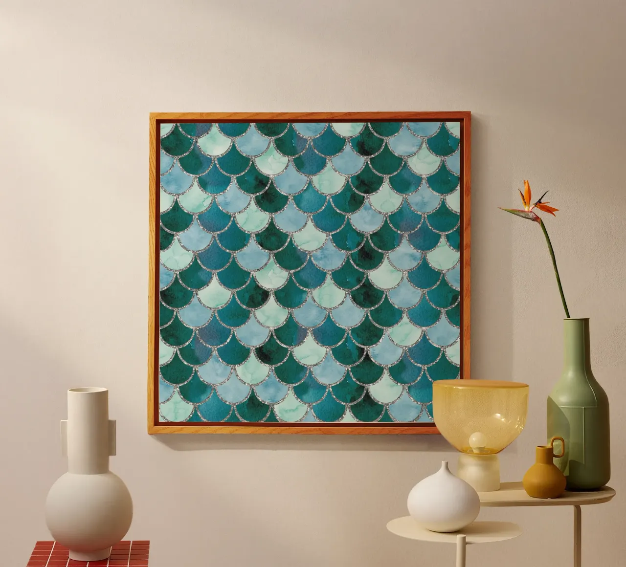 Scaglie di sirena in Soft Aqua plexiglass da Happy Littles