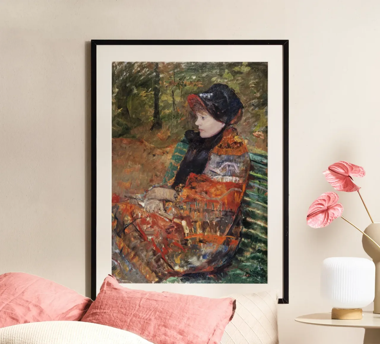 Mary Cassatt "Autunno: Lydia Cassatt" - Ritratti impressionisti carta hahnemühle da NorwesClub