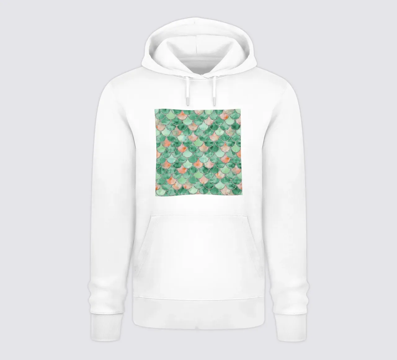 Scaglie di sirena in verde fresco felpa con cappuccio da Happy Littles