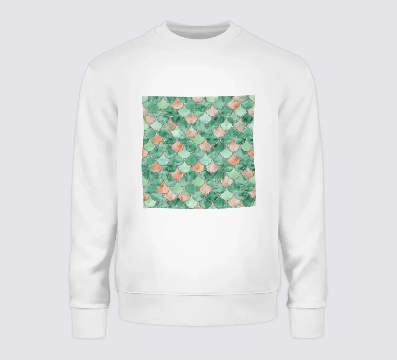 Scaglie di sirena in verde fresco felpa da Happy Littles