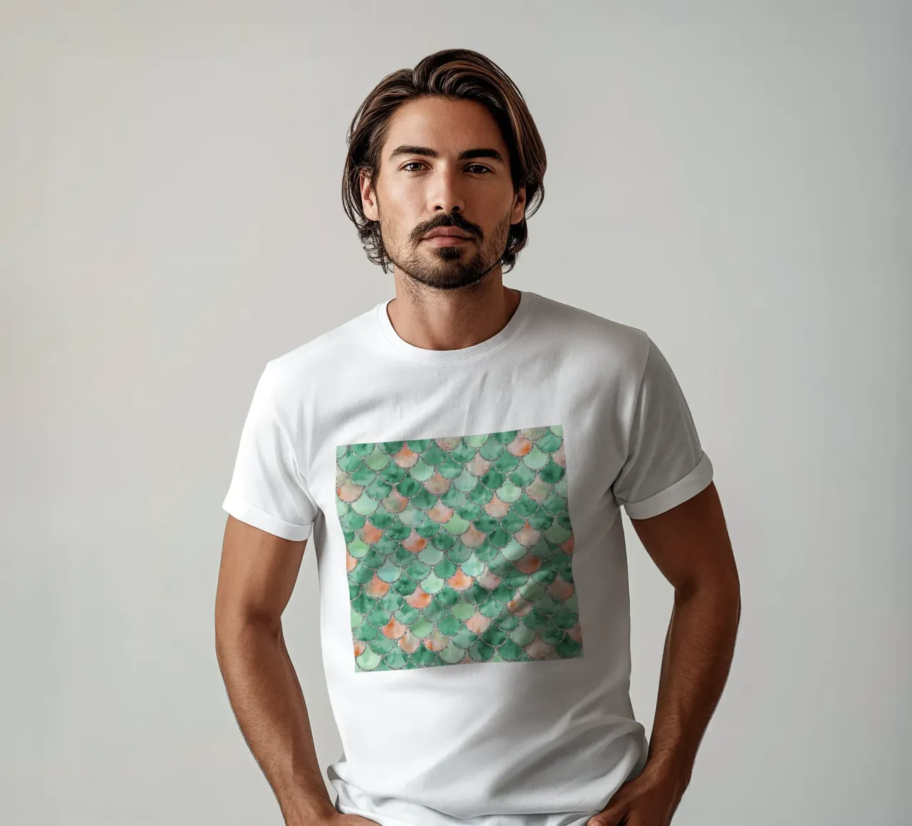 Scaglie di sirena in verde fresco t-shirt da Happy Littles