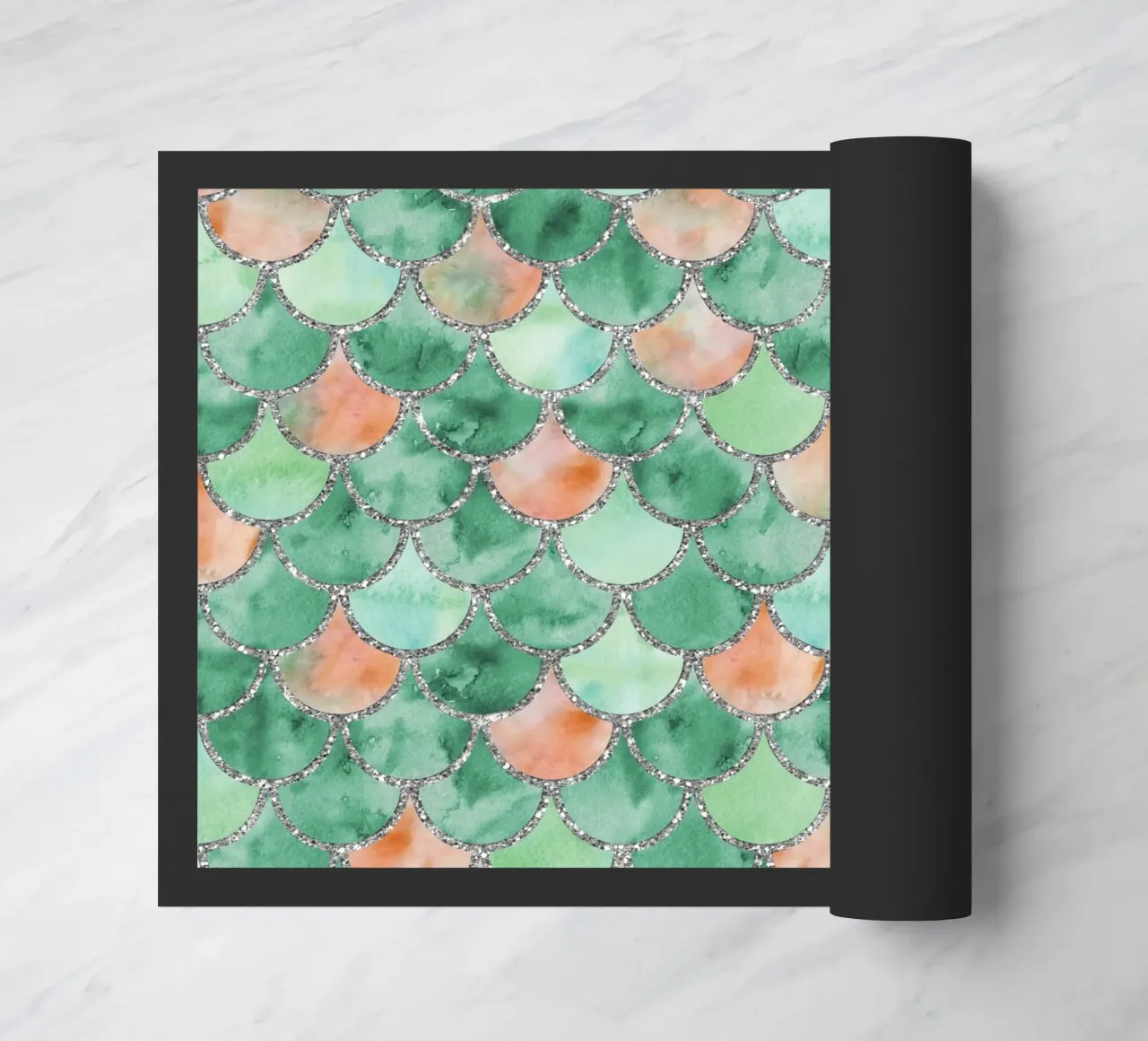 Scaglie di sirena in verde fresco zerbino da Happy Littles