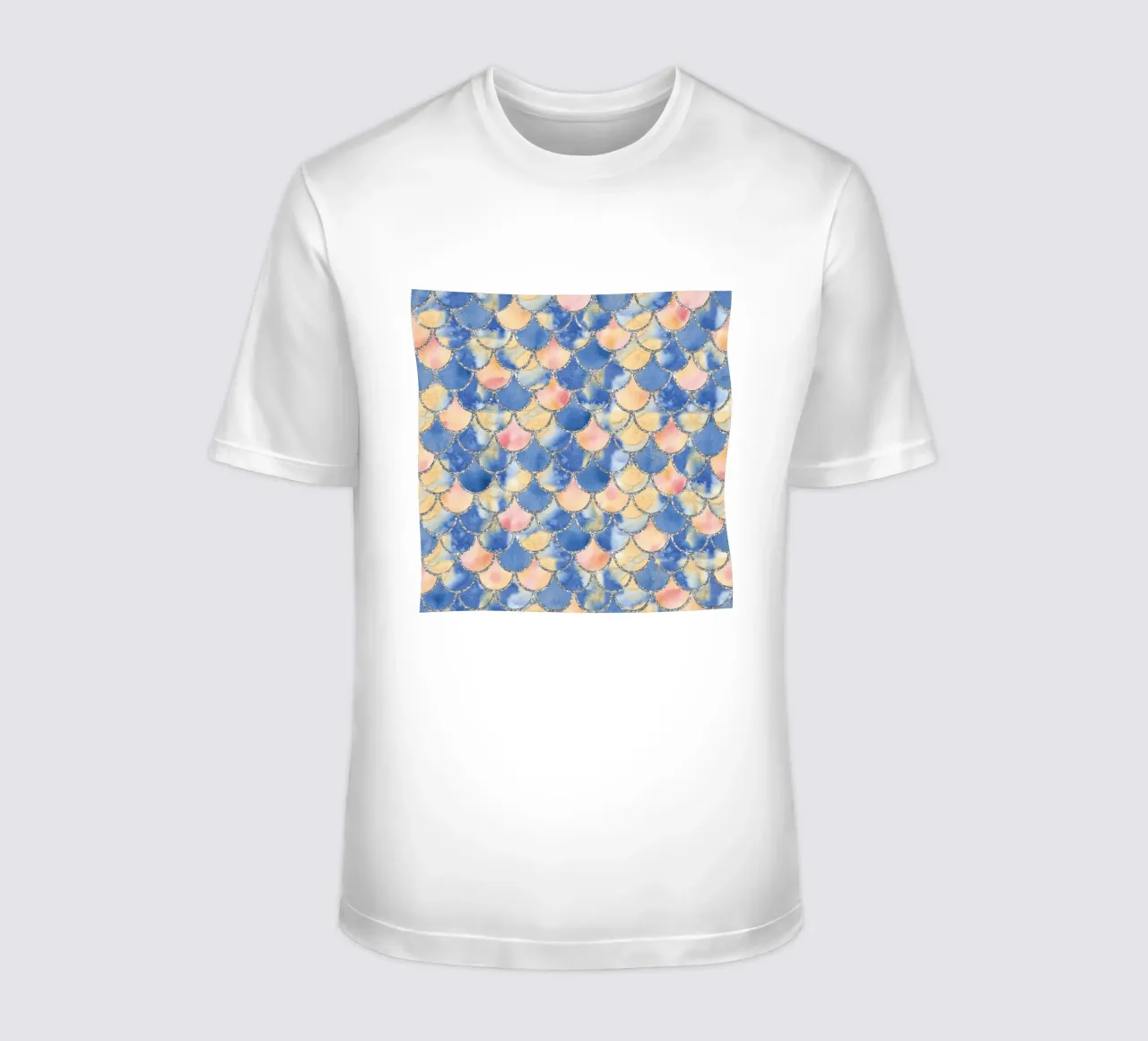Scaglie di sirena in sabbia blu t-shirt da Happy Littles