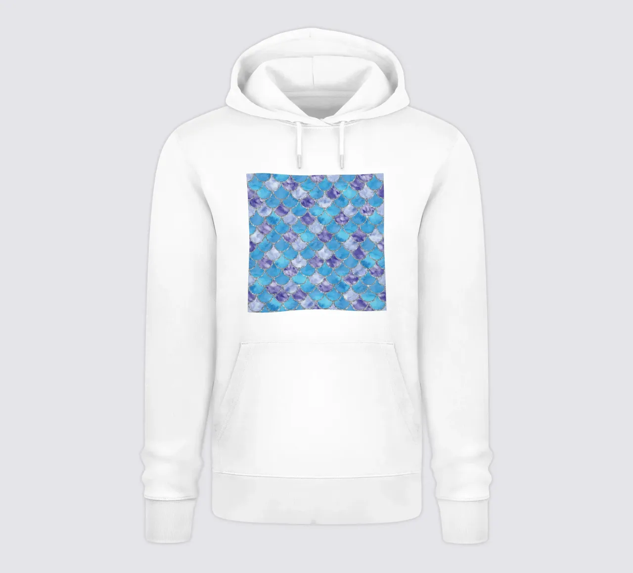 Scaglie di sirena in Sky Lilac felpa con cappuccio da Happy Littles