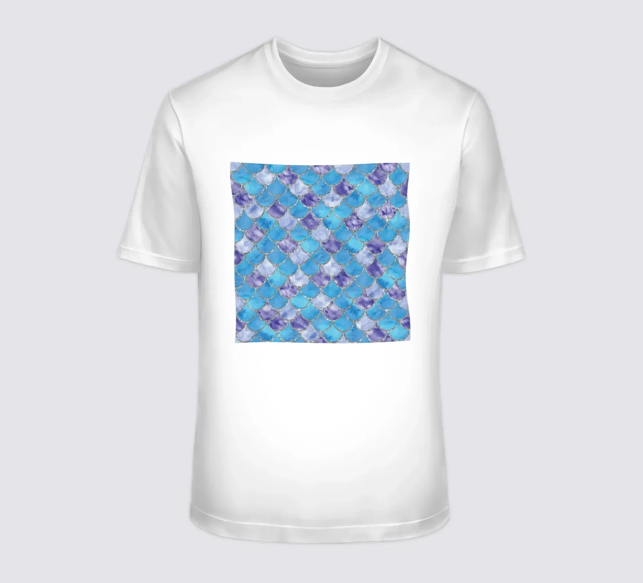 Scaglie di sirena in Sky Lilac t-shirt da Happy Littles