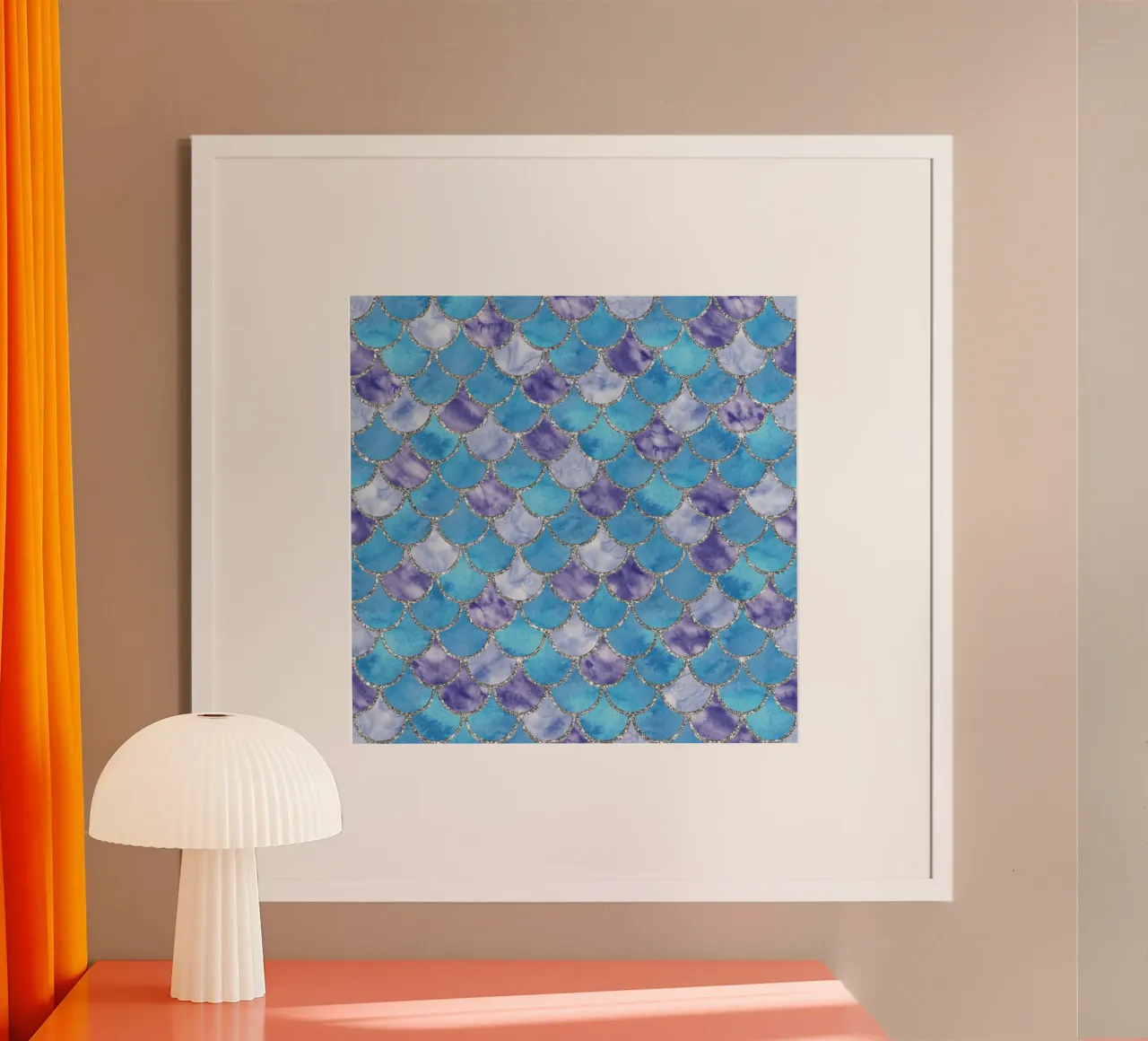Scaglie di sirena in Sky Lilac poster da Happy Littles