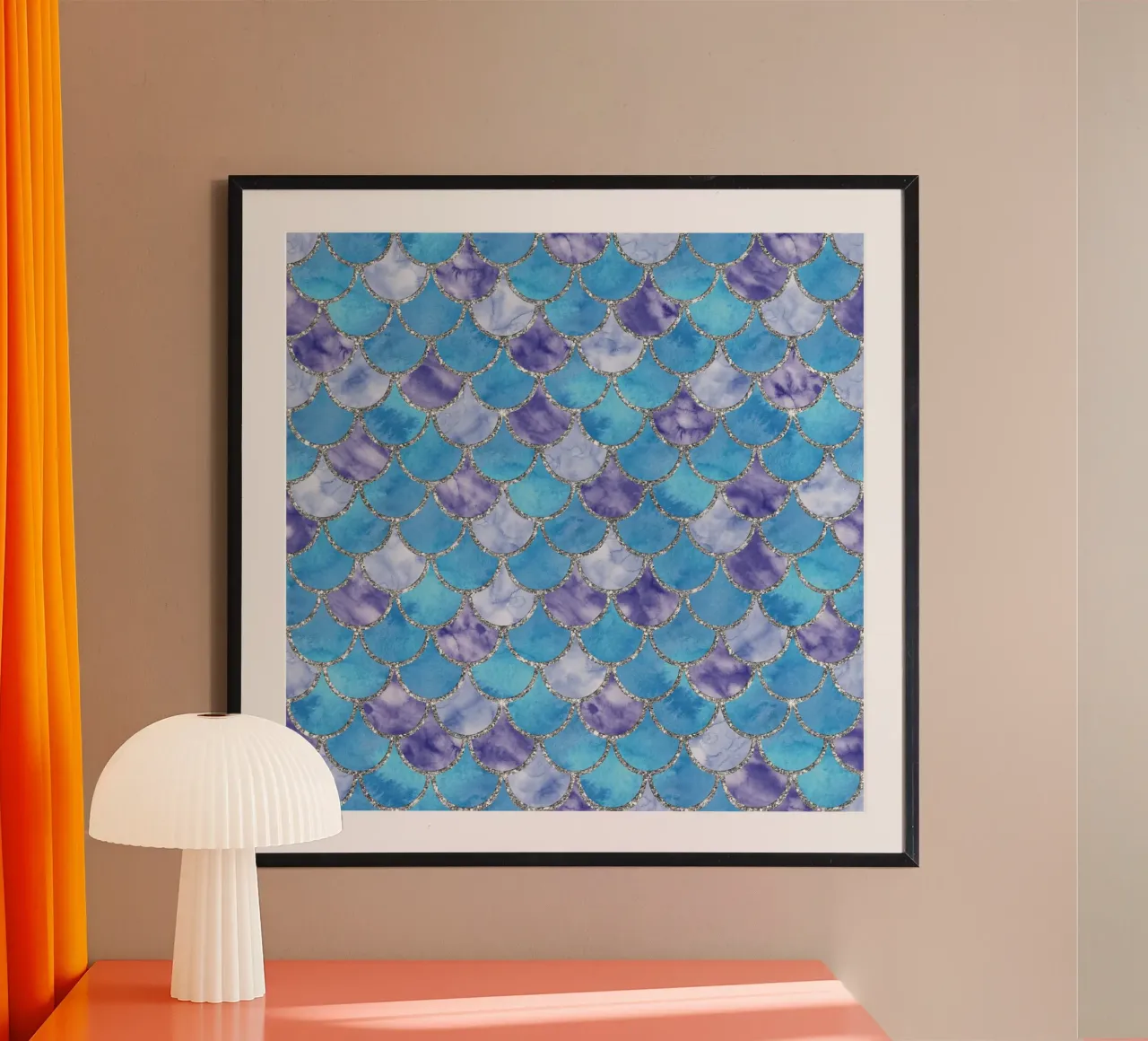 Scaglie di sirena in Sky Lilac poster da Happy Littles