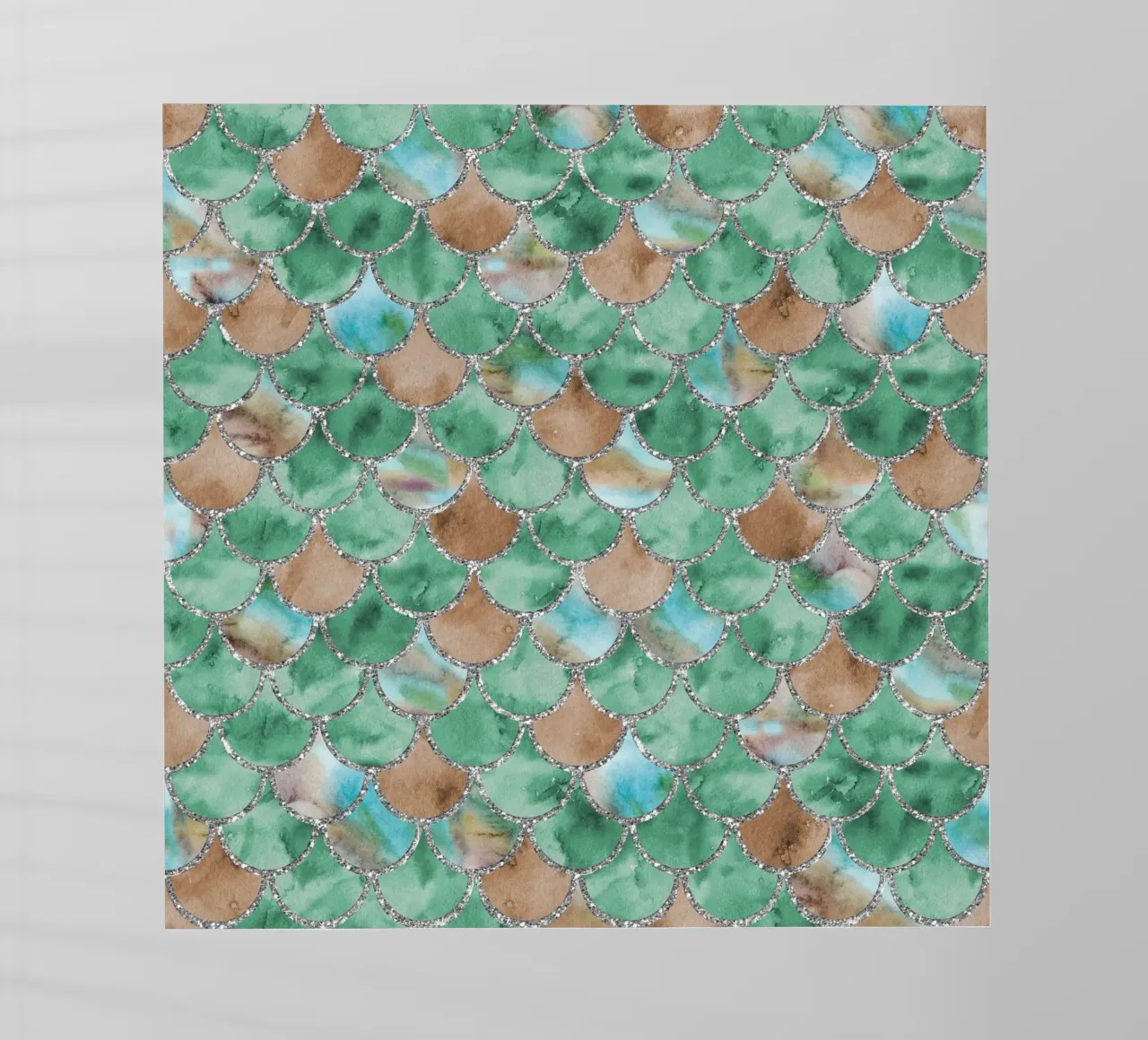 Scaglie di sirena in giada color terra pellicola backlit da Happy Littles