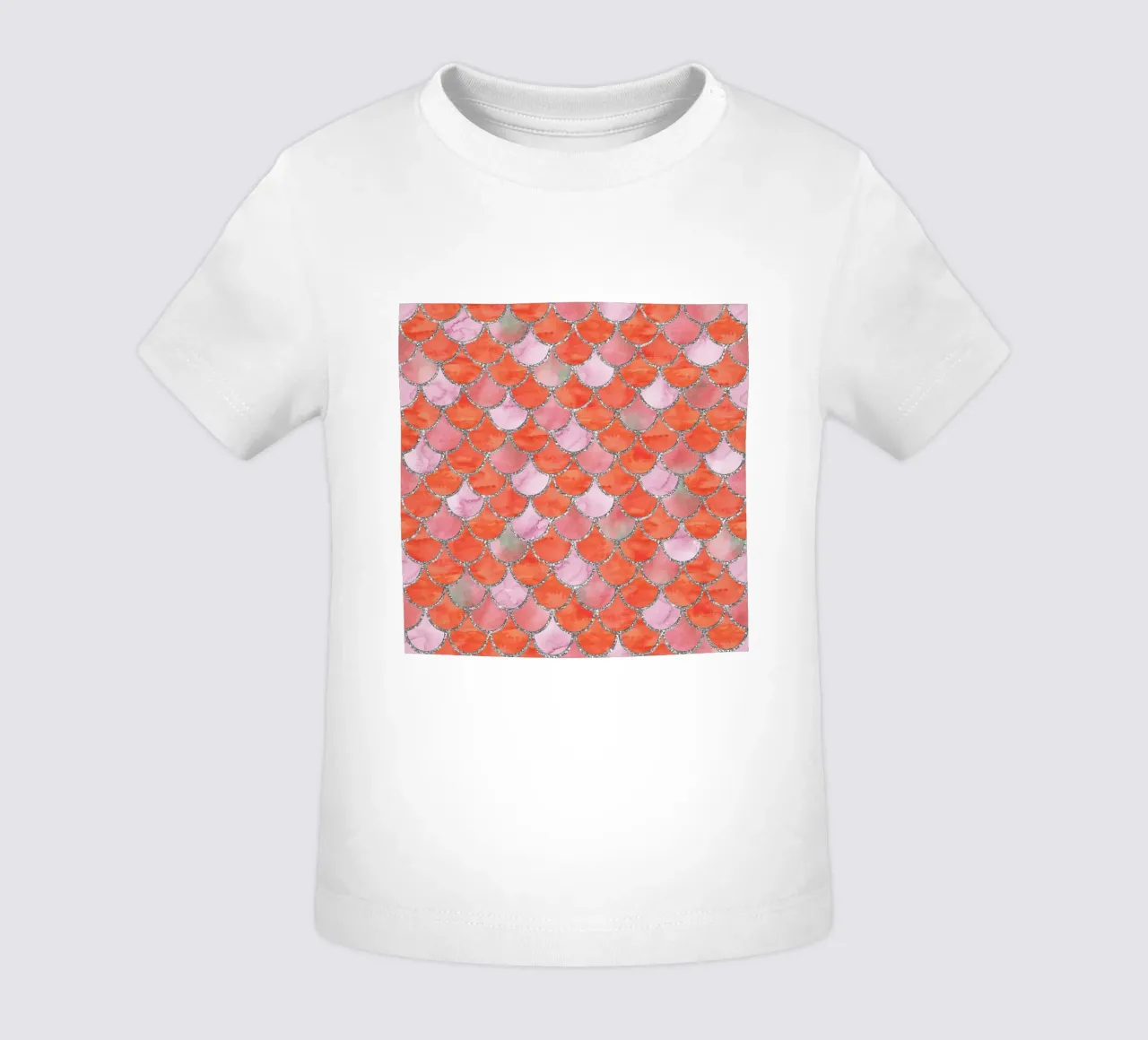 Scaglie di sirena in Tangerine Blush maglietta neonato da Happy Littles