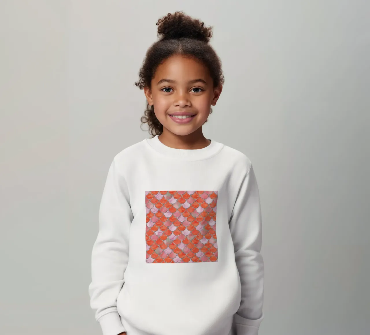 Scaglie di sirena in Tangerine Blush felpa bambino da Happy Littles