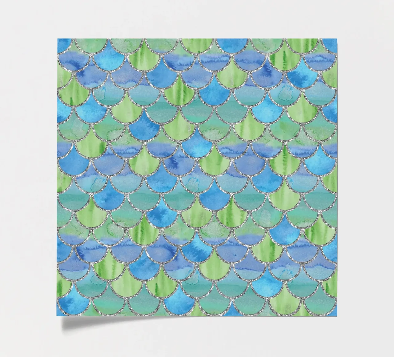 Meerjungfrauenschuppen in Aqua Meadow Stickerbogen von Happy Littles