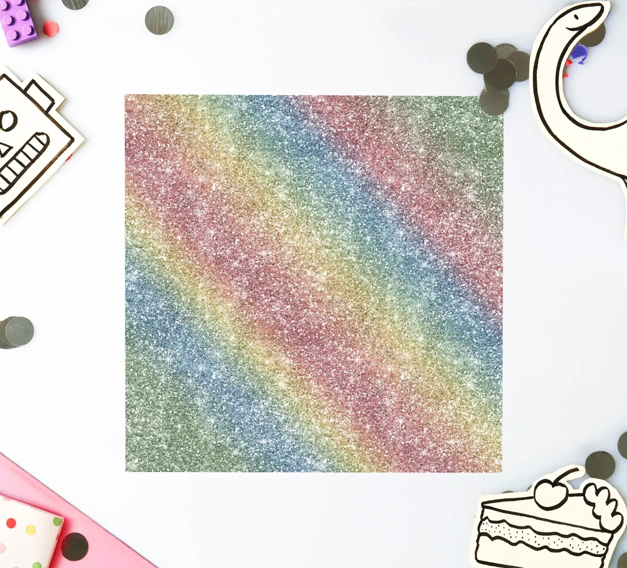 Rainbow Glitter sticker by Happy Littles