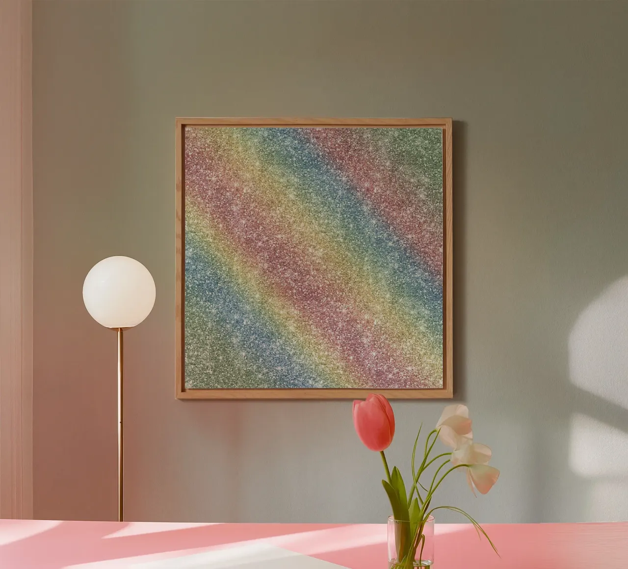 Rainbow Glitter forex plate by Happy Littles