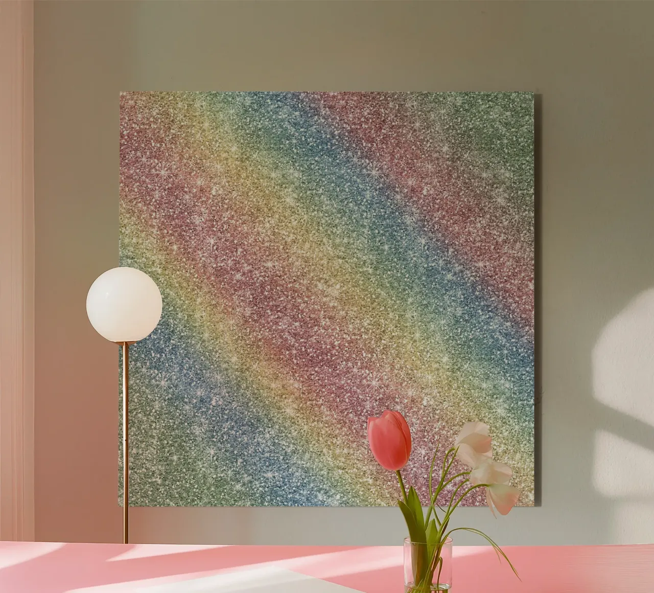 Rainbow Glitter forex plate by Happy Littles
