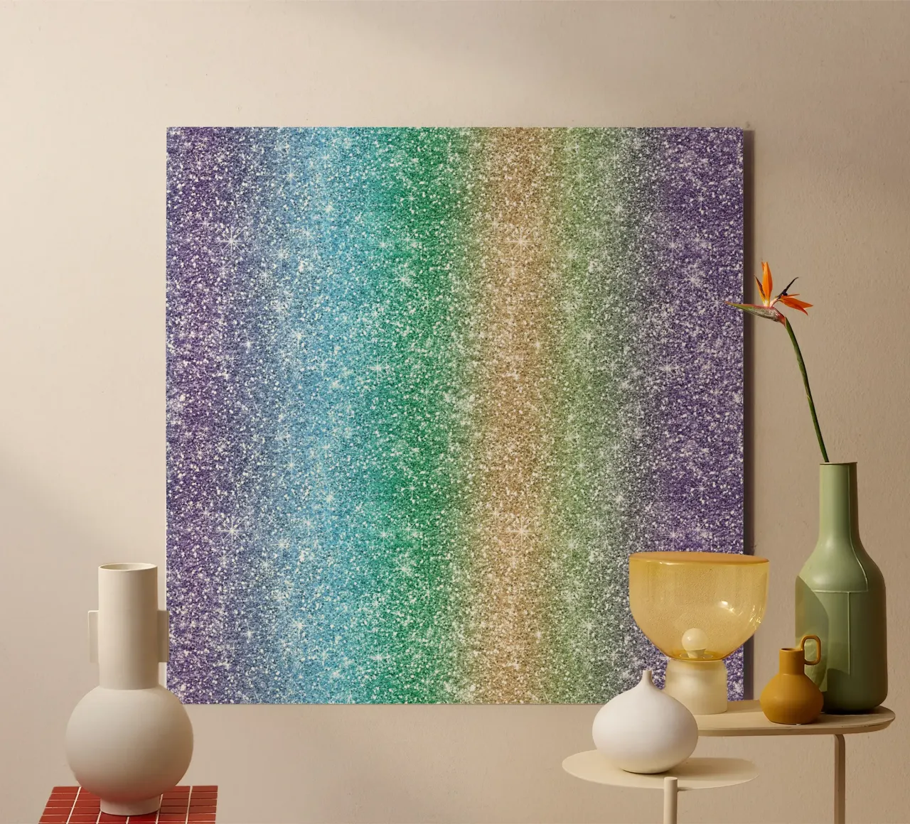 Rainbow Glitter forex plate by Happy Littles