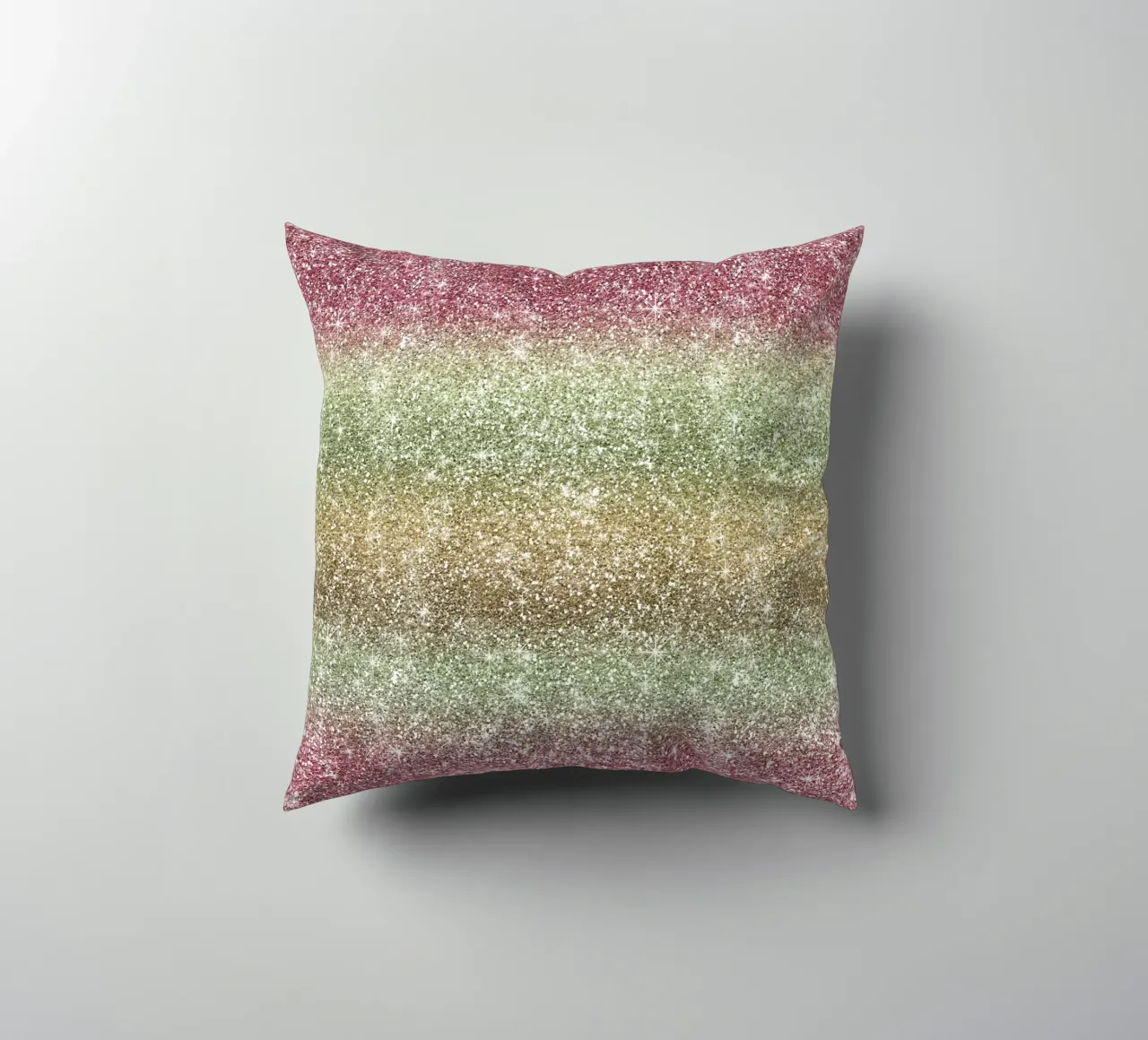 Rainbow Glitter decorative cushion by Happy Littles