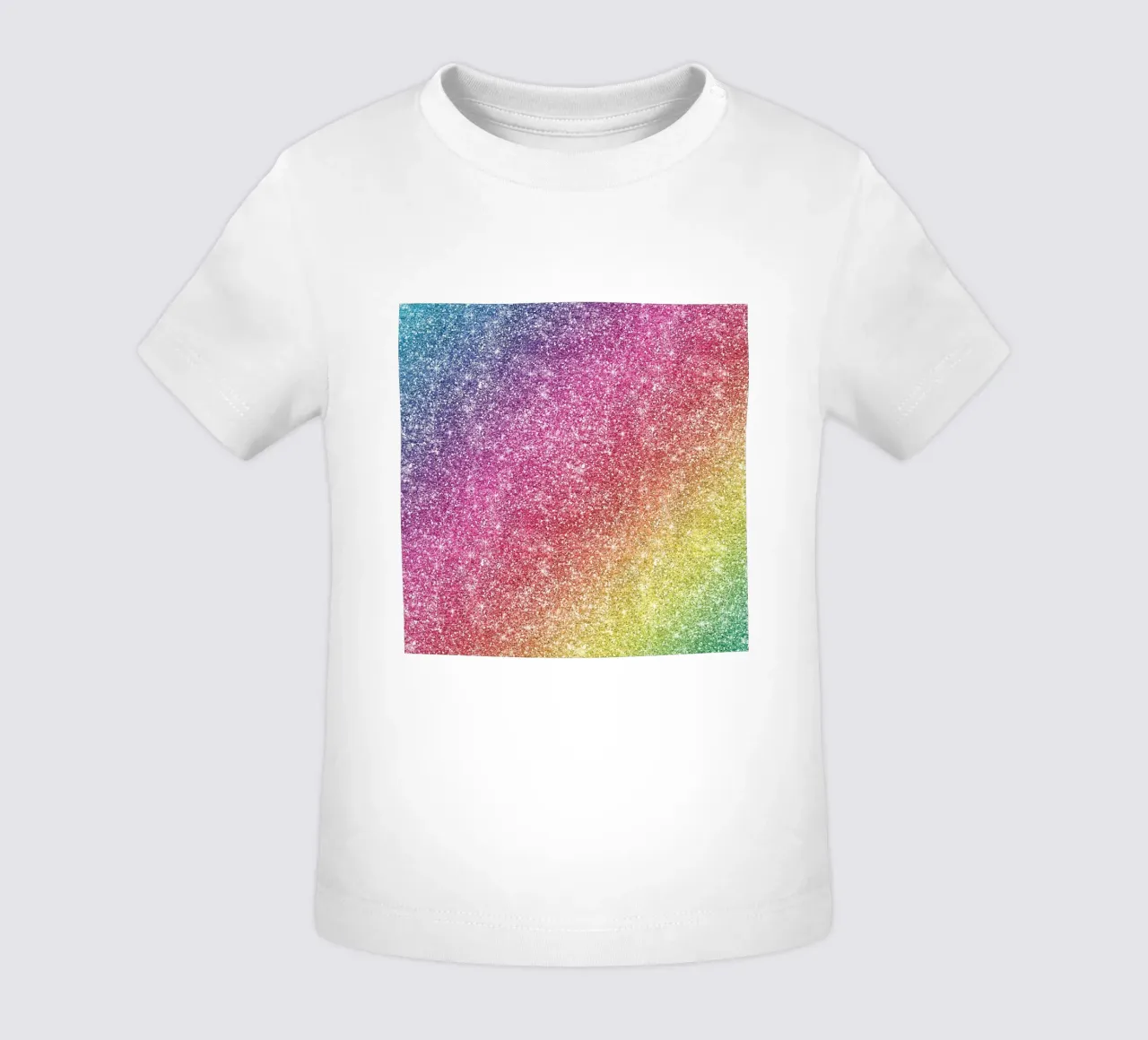Regenboogglitter baby t-shirt van Happy Littles