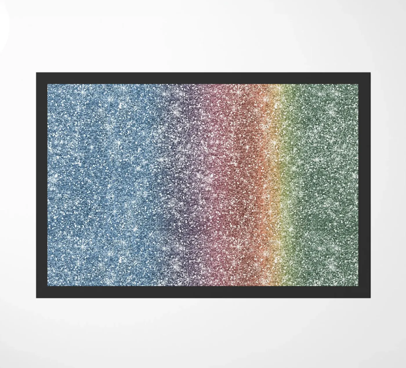 Rainbow Glitter doormat by Happy Littles