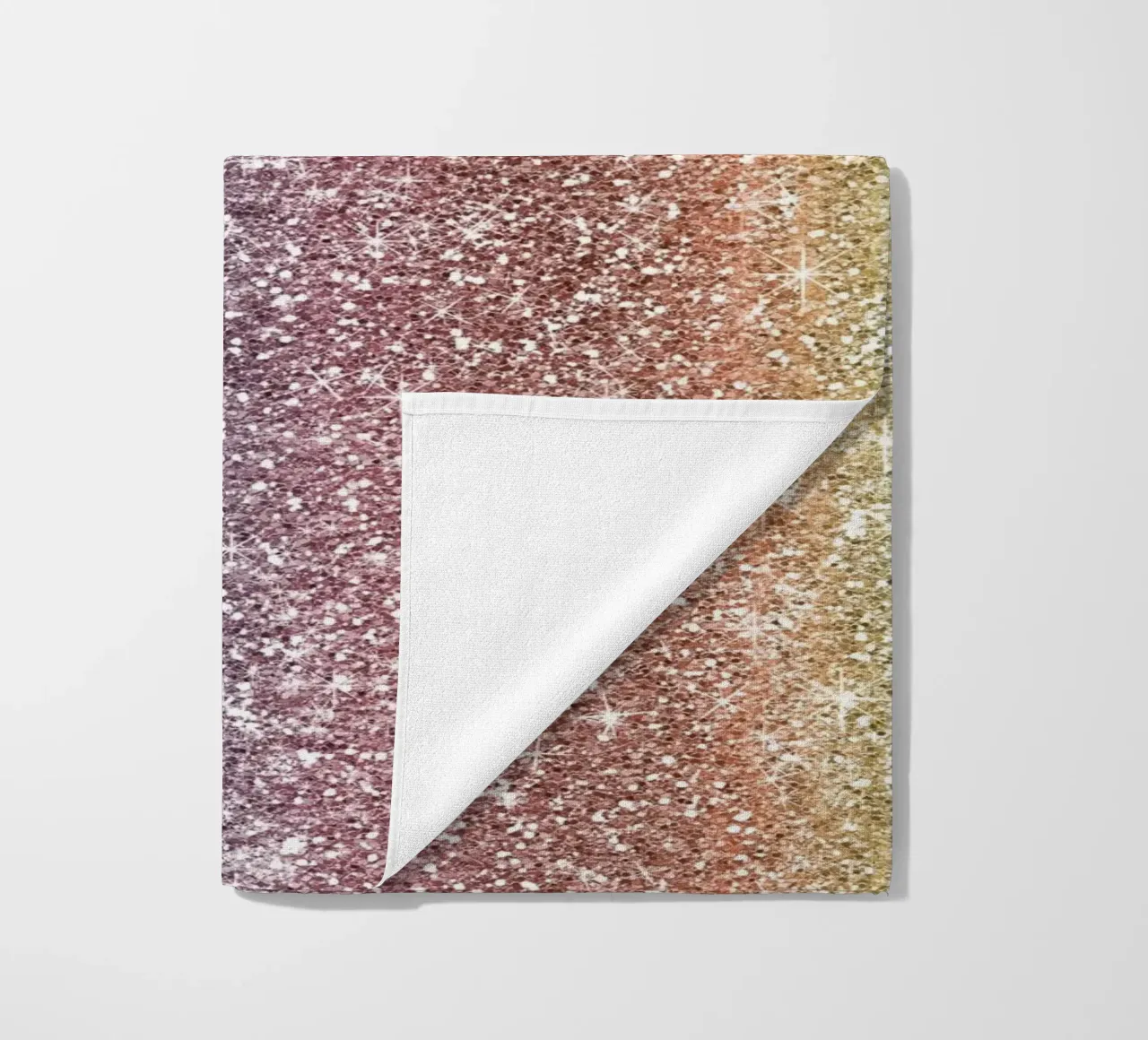 Rainbow Glitter beach towel by Happy Littles