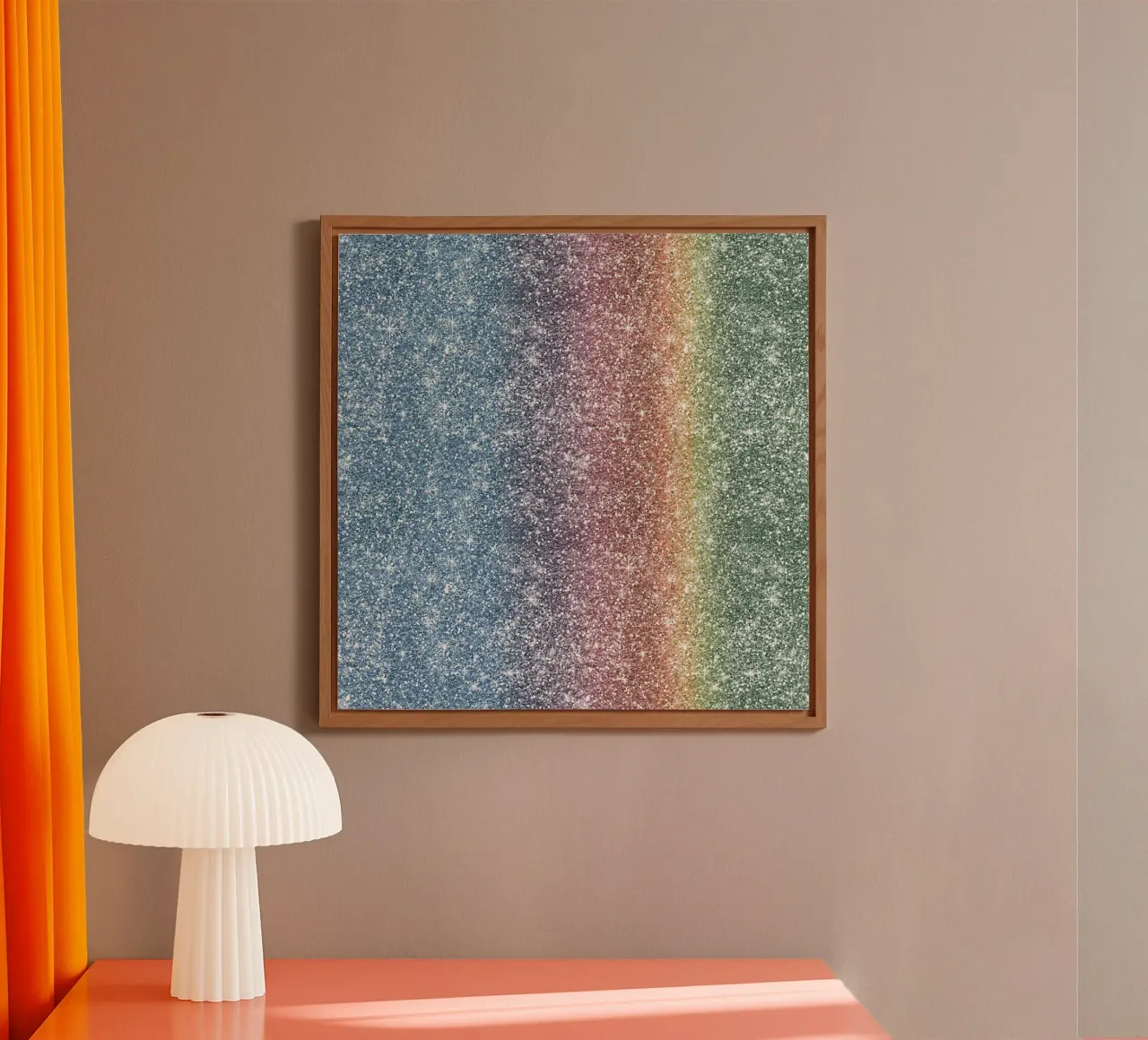 Glitter arcobaleno alluminio dibond da Happy Littles