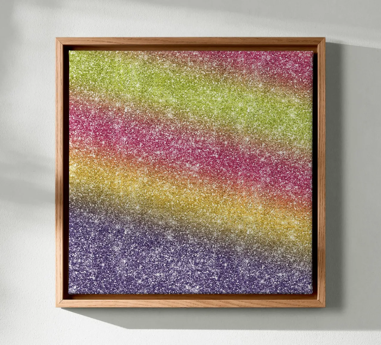 Glitter arcobaleno tela con Cornice a cassetta da Happy Littles