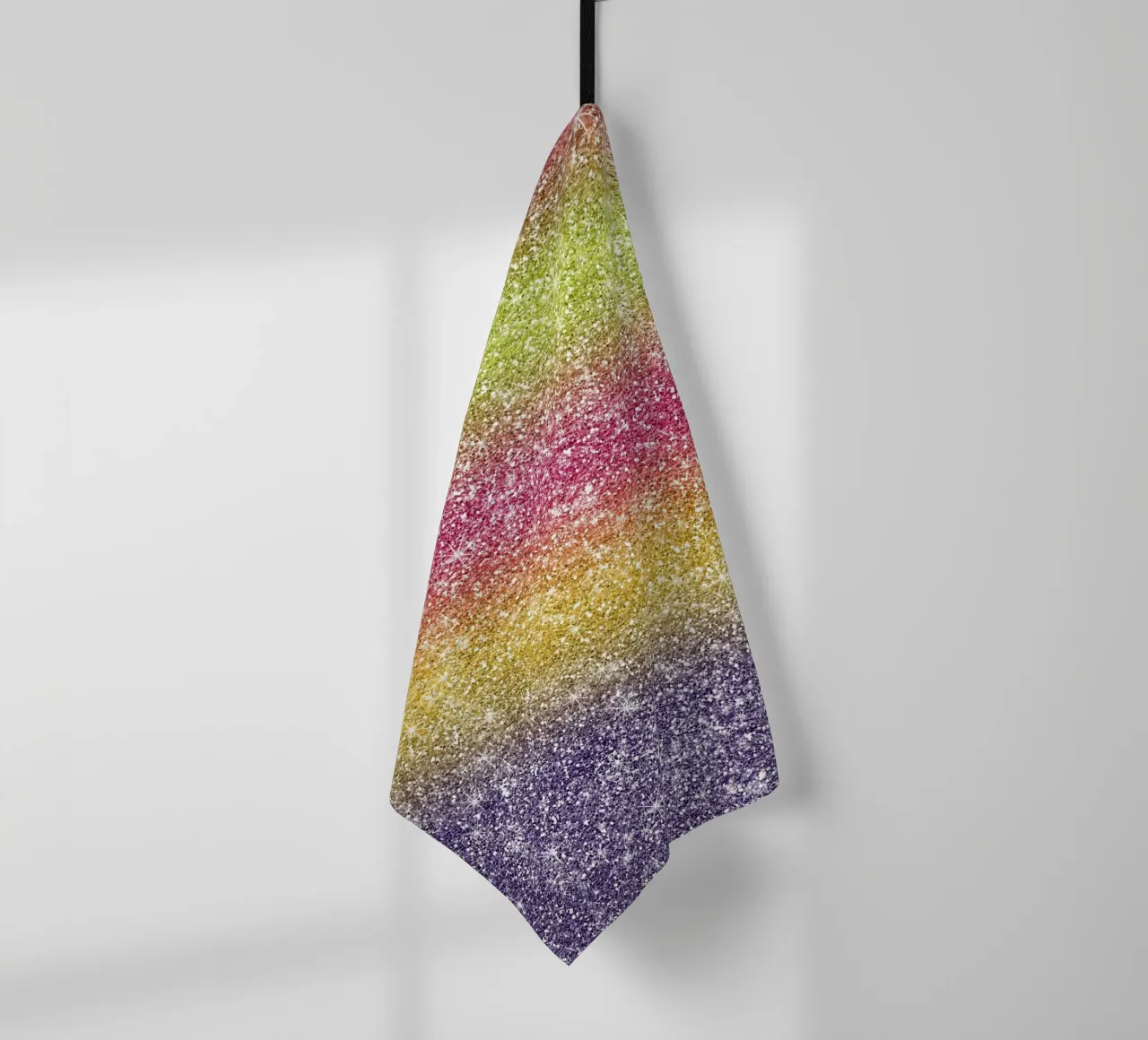 Rainbow Glitter tea towel by Happy Littles